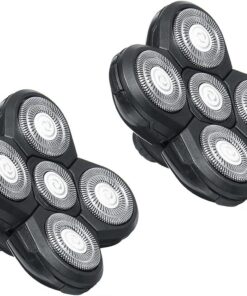 5 cabezales de afeitadora de cabeza, 2 cabezales de cuchilla de afeitar, repuesto para herramienta de afeitado eléctrica, cabezal de afeitado eléctrico de cabeza y cara, no apto para maquinillas de