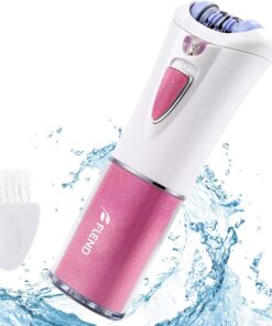 Depiladora facial para mujer, depiladora inalámbrica para vello facial con luz LED, mini depiladora eléctrica para depilación facial para cara, bikini, piernas, brazos, Blanco