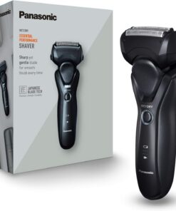 Panasonic Series 500 ES-RT37-K503 Afeitadora Eléctrica Para Hombre (Wet&Dry, Recargable, 3 Hojas De Acero Inoxidable, Indicador Led, 100% Lavable) Negro