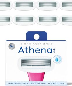 Athena Club Recambios de cuchillas de afeitar para mujer, 8 unidades