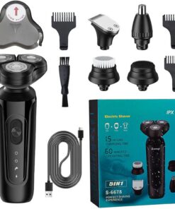 Afeitadora eléctrica con cabezales flotantes para hombres con carga USB, dispositivo de afeitado ligero para profesionales ocupados ABS Body Groomer