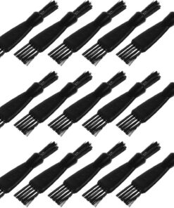 GANAZONO Kit de 20 Cepillos Pequeños para Limpieza de Maquinilla de Afeitar y Recortadora de Barba, Doble Cabezal, Diseño Ligero Adecuado para Uso Diario
