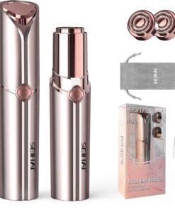 Depiladora Facial Mujer - Recargable Por USB, Depiladoras Faciales Incluye 2 Cabezales De Recambio, Rasuradora Facial Mujer Con Luz Led, Afeitadora Facial Mujer Para Cara, Labio Superior, Barbilla