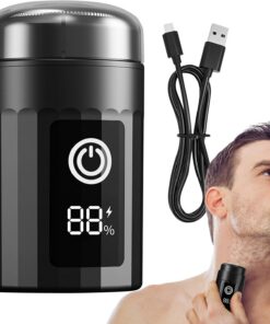 Afeitadoras eléctricas para hombre Pantalla Digital y Diseño Mini | Afeitadora para cabeza portátil para aseo Para barba, cabeza, viaje, hogar, papá, esposo, novio, hermano, cumpleaños, Día