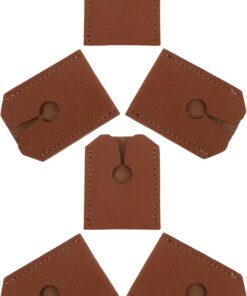 Funda Protectora para Cabezales de Maquinilla de Afeitar 6piezas | Pu Marrón, para Uso en Grooming y Viaje, Compatible Blades y Cabezal Manual