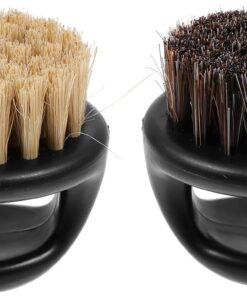 Ciieeo Cepillo para Hombres, Limpieza y Peinado de Vello Facial, Cerdas Tipo Jabalí, ABS, 2 Piezas, para Afeitado Húmedo