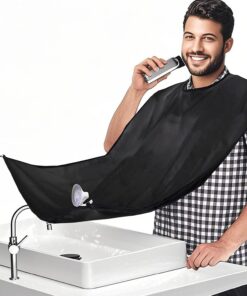 Beauty Beard Delantal Babero para Hombre - Babero recogedor de afeitado con ventosas