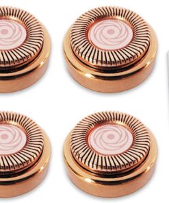 Cabezales de repuesto para depilación facial para mujer, cabezales de repuesto para acabado táctil, herramienta de eliminación de vello facial impecable para mujeres, chapado en oro rosa de 18