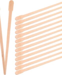 Espátulas Cómodas de Usar de Madera 100 Desechables para Depilación Cera Ideales para Áreas Sensibles y Playa