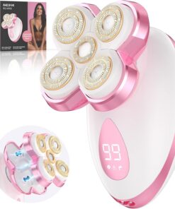 Maquinillas de afeitar eléctricas para mujer, afeitadora eléctrica magnética mejorada para mujeres, removedor de vello inalámbrico sin dolor para piernas, cara de bikini, recortadora para piel