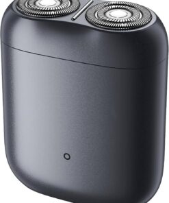 Xiaomi Afeitadora eléctrica S200, 2 cuchillas giratorias, motor de 8000 rpm, arranque automático al tacto, IPX7 impermeable, carga rápida tipo C, tiempo de funcionamiento de 60 minutos (gris roca