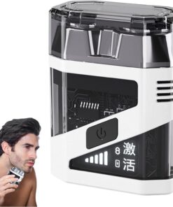 Razor eléctrico para hombres, rasuradora de hombres LED PANTALLA CORTE DE | Razor de doble cabezal lavable recargable, herramienta de preparación para el hogar, viaje