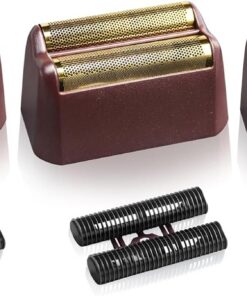 Paquete de 3 láminas de repuesto y cortadores compatibles con Wahl 5 Star Series Finale7031-100/7043-100 Ultra Shaving Shaver Foil de repuesto de litio, color rojo