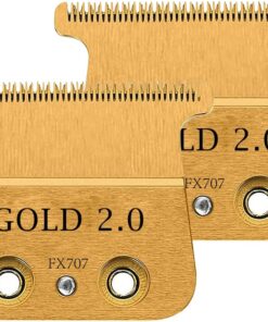 Gold FX - Cuchillas de repuesto compatibles con cuchillas de recortadora BaByliss, cuchillas de repuesto DLC compatibles con recortadoras BaBylissPRO FX787 y FX726