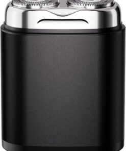 Mini afeitadora eléctrica de doble cabeza, maquinilla de afeitar eléctrica portátil para hombres, tamaño de bolsillo, lavable, doble cabeza, recargable, impermeable, para el hogar, el coche, los