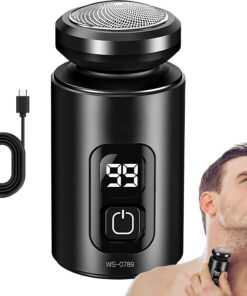 Afeitadora Eléctrica para Hombre Afeitadora Inalámbrica para en/Mojado | Maquinilla Eléctrica Recargable para Hombre Para hogar, viajes, coche, hotel, exteriores, baño, regalo para papá, novio