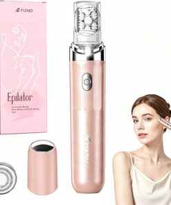 Depiladora 2 en 1 para mujer, depiladora facial con luz LED, recargable por USB, portátil, eléctrica, sin dolor, para cara, labios, barbilla, piernas, brazos, bikini