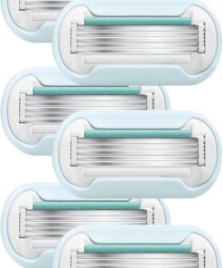 Gillette Venus Pro Smooth Sensitive - Juego de 6 recambios de afeitadora para pieles sensibles, autépticas, cartuchos de 3 hojas y con un toque de aloe vera contra la irritación debido al afeitado