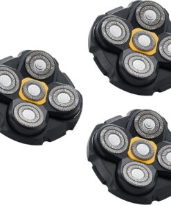 Cuchillas de repuesto Pro Head Shaver compatibles con afeitadora de cabeza de titanio MicroTouch, afeitado eléctrico de precisión para hombres calvos (paquete de 3)