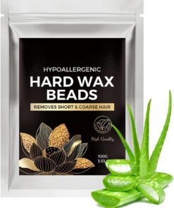 Perlas de Depilatorias 100 g Natural Reutilizable | Perlas de Depilatoria Corporal para Piel Sensible para Hombres y Mujeres Diario Viaje Pecho Piernas Axilas Brazos Hogar