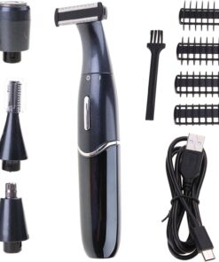 Depiladora eléctrica femenina 4 en 1 para mujer, cuerpo y cara, multifuncional, afeitadora para hombre, zona íntima, afeitadora de cara y barba