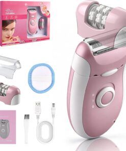 Afeitadora y depiladora eléctrica inalámbrica 2 en 1 para mujer, maquinilla de afeitar portátil recargable por USB de 2 velocidades para depilación suave para cara, piernas, cuerpo y zona de bikini