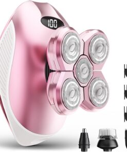 Maquinillas de afeitar eléctricas para mujer, maquinilla de afeitar multifunción 5 en 1 con pantalla LED, recargable, impermeable, ideal para viajes, removedor de vello corporal para piernas, cara