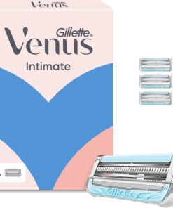 Gillette Venus Cuchillas de Afeitar Mujer Ingles Y Zona Íntima, Pack de 4 | Recambios Originales, Depilación del Vello Púbico sin Irritación, Apto para Áreas Sensibles