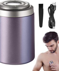 Small Beard Trimmer, Mustache Trimmer Waterproof, Precision Shaving Tool | Low Noise Trimmer, USB Rechargeable Grooming Tool, Wet and Dry Shaver, Compact Beard Groomer,