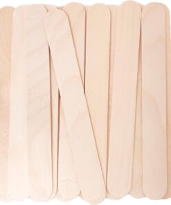 Makerstep 100 palitos de cera de madera grandes profesionales grandes aplicadoras para encerar, ideal para depilación corporal