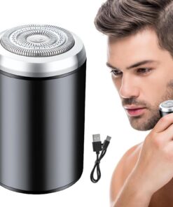 Facial Hair Trimming, Portable Shaving Device, Compact Beard Trimmer, Rechargeable Facial Shaver, Cordless Electric, Trimming Tool, Wet and Dry Shaver for Mustache Facial Hair Trimming