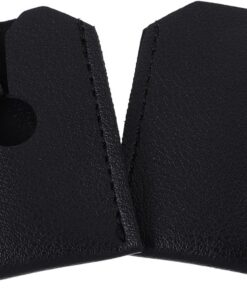 Hemobllo 2 Fundas Protectoras Cuero Sintético para Cabezal de Afeitadora Negro, para Maquinilla Manual, Viaje y Protección del Afeitado