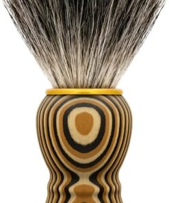 Brocha de afeitar de tejón puro hecho a mano para afeitado húmedo, cerdas suaves, mango de madera de anillo anual, el mejor regalo para hombre barbudo
