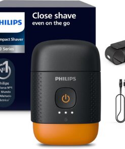 Philips Serie 500 Afeitadora eléctrica compacta, sistema Levanta y Corta, cuchillas SteelPrecision, cabezales flotantes 3D, afeitado en seco y húmedo, funda y bloqueo de viaje, tapa magnética, S595/05