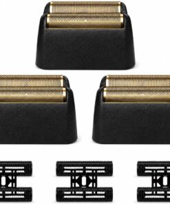 Paquete de 3 piezas de repuesto para afeitadora profesional, hoja dorada súper cerrada y barra de corte, afeitado súper cercano para barberos y estilistas profesionales, compatible con Wahl 5