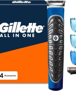 Gillette Recortadora Todo en 1 con 3 Peines + 1 Recambio Proglide | Recorta, Afeita Y Perfila Cara Y Cuerpo con Precisión, Resistente al Agua, Cortapelos 4 en 1 para Hombre
