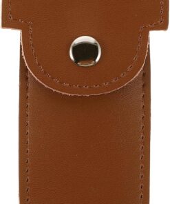 LIFKOME Estuche de de PU para Maquinilla de Afeitar Manual Diseño Vintage Clásico, Funda Protectora Ligera para Hombre para Viajes de Negocios