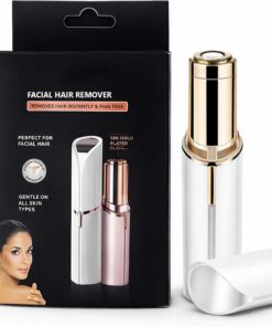 Boulton - Removedor de vello facial para mujer, afeitadoras faciales de precisión indoloras para labio superior, barbilla y pelusas de melocotón, afeitadora sin dolor, portátil y suave para pieles