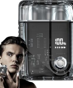Afeitadora Eléctrica Afeitadora De Barba Transparente, Suministros De Baño | Doble Cabezal Recortadora de Barba, , Afeitadora Eléctrica Transparente Doble Cabezal para Hombres en Hog