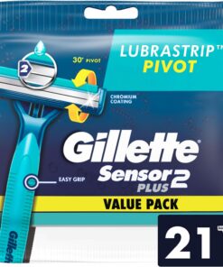 Sensor2 Plus Pivot - Maquinilla de afeitar desechable para hombre, 21 maquinillas de afeitar