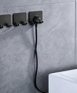 3 soportes para maquinilla de afeitar montados en la pared, elegantes estantes de almacenamiento de baño