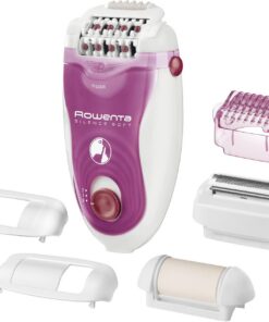 Rowenta Silence Soft, Depiladora con 24 Pinzas Alta Precisión EP5660 | Tecnología Micro-Contact depilación eficaz, sin dolor, Luz LED Frontal, 2 Velocidades, Color: Blanco/Rosa