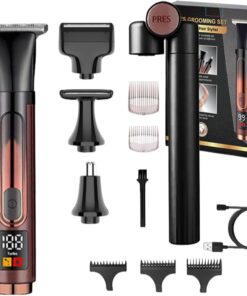 Afeitadora eléctrica de espalda para hombres, afeitadora de espalda 4 en 1 con mango extensible, uso en seco y húmedo, removedor de vello eléctrico inalámbrico, recortadora de vello corporal sin dolor