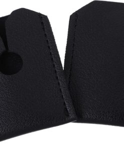 VALICLUD Funda de Cuero Artificial Pack de 2 Piezas Estuche Protector Negro para Cabezal de Afeitadora Manual para Maquinilla de Afeitar para Viaje y Uso Profesional