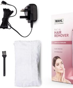 Wahl Removedor de vello facial, depilación facial para mujeres, depilador del labio superior, mejillas y barbilla, afeitadora rotativa. Remove Peach Fuzz, depilación indolora, recortadora recargable