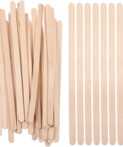STOBAZA Aplicador Multiusos Cómodo de Cera de Madera para Depilación Corporal 100 Palitos Borde Redondo para Uso Hogar y Belleza