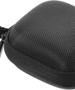 Estuche de Viaje para Afeitadora Cuadrado Negro, Portátil | Nylon Metal y Plástico, Organización Ordenada en Casa o Viaje, Estilo Clásico en Negro