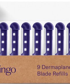 Flamingo Dermaplane Blades Recambios, maquinillas de afeitar faciales para mujer, piel suave, 9 unidades