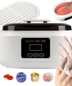 Calentador de baño de cera de parafina con pantalla de temperatura, kit de cuidado de pies de 200 W para una piel suave y suave