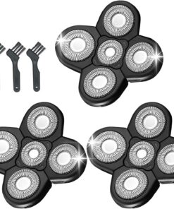 Cuchillas de repuesto compatibles con el kit de afeitado Freebird para hombres, con cepillo de limpieza, 3 unidades